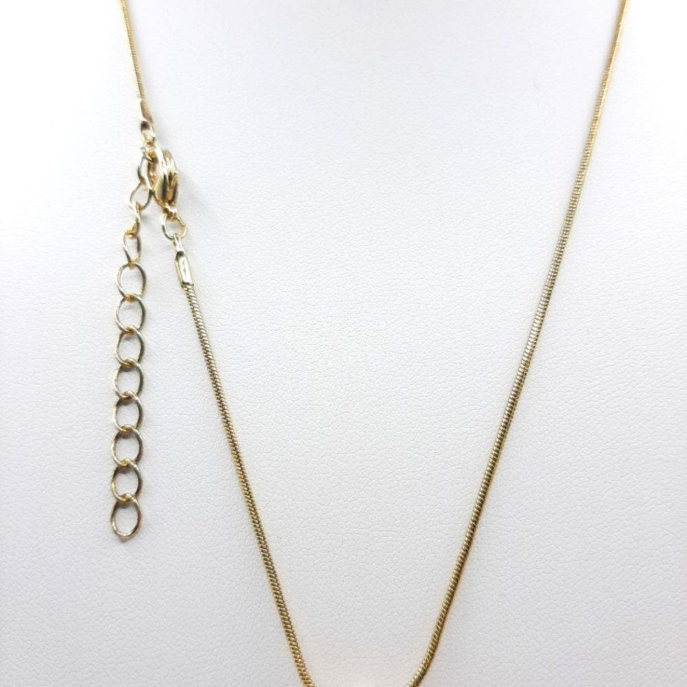 Vintage Style Clear Crystals Gold and Black Necklace - Picture 3 of 4
